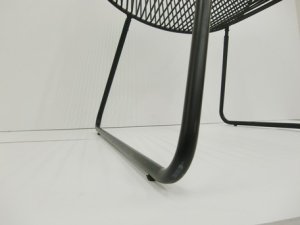 ワイヤーワイドチェア　ミーチェ　BK　ライノ家具