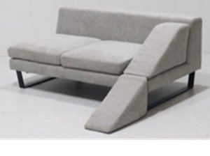 ペット　2.5Pソファ　グレー　家具店ライノ