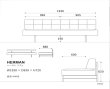 ハーマン 3P ソファ 家具店ライノ